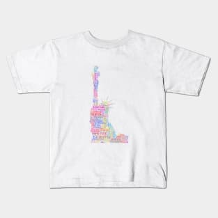 Statue of Liberty Travel Text Word Cloud Kids T-Shirt